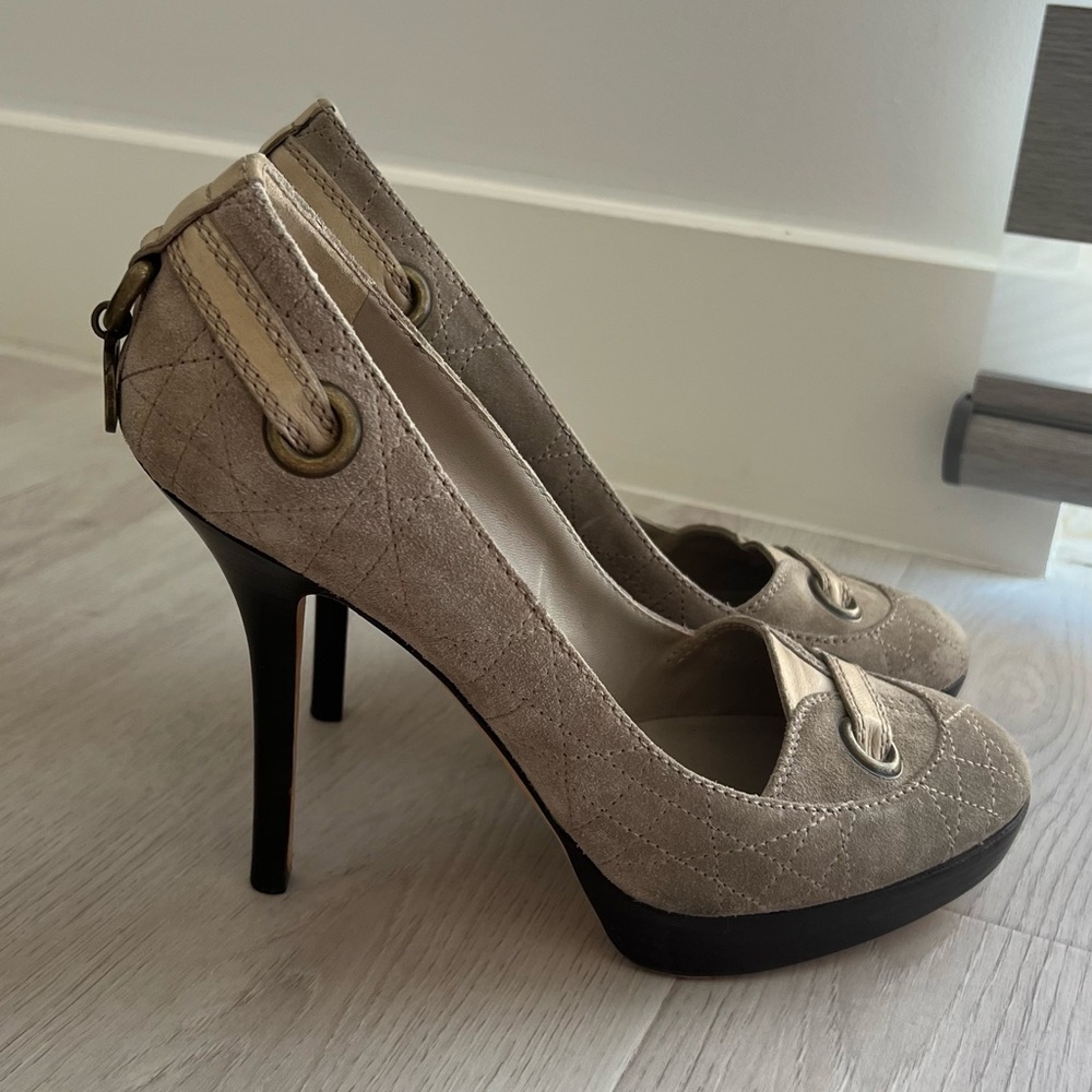 Dior grey suede pumps